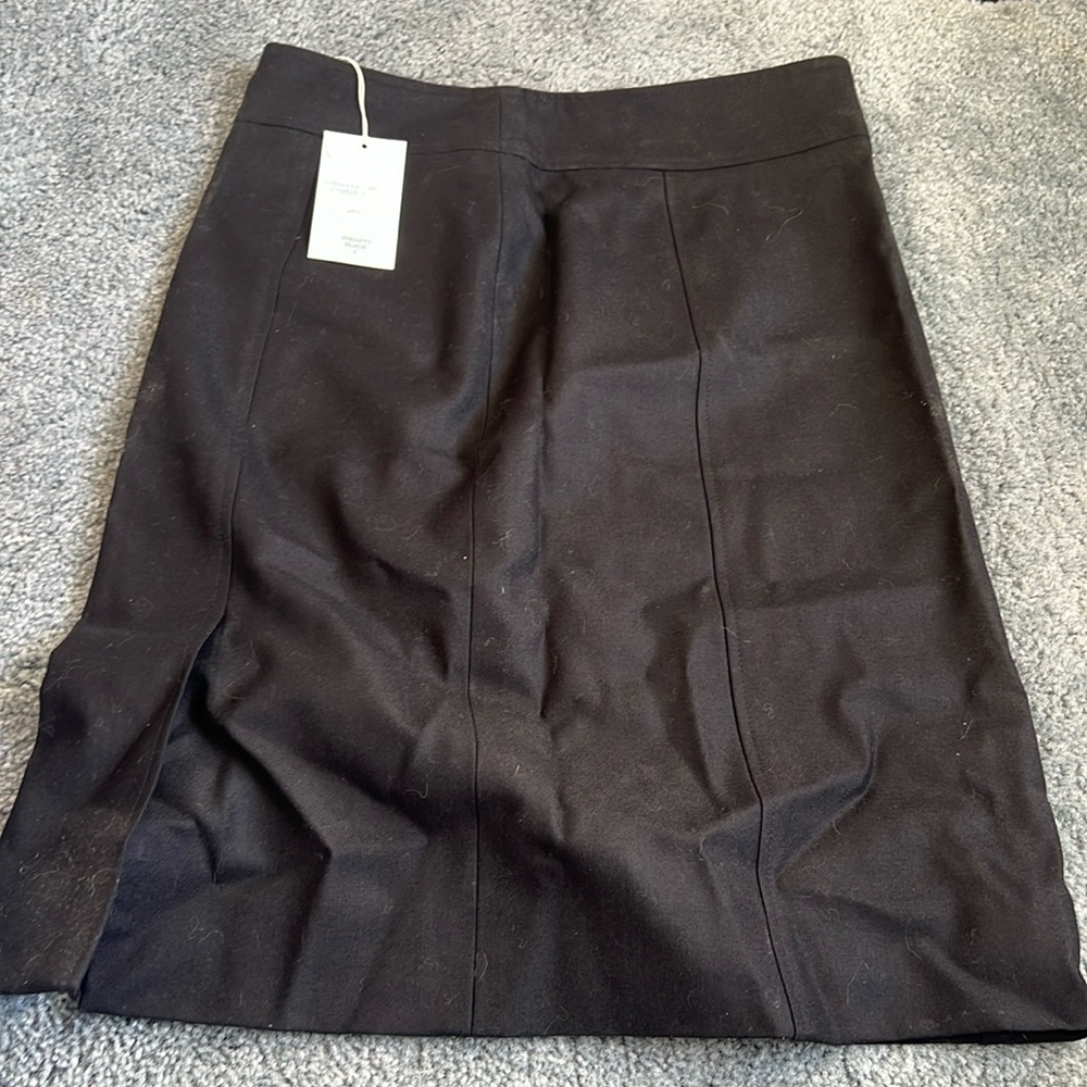 Black TSE virgin wool skirt